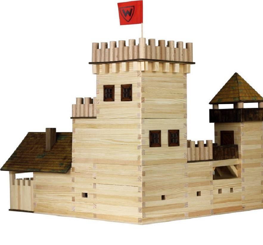 wooden castle and knights