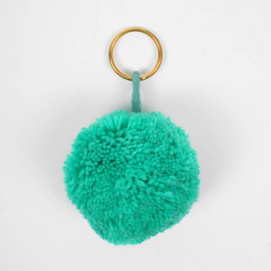 pom pom basic keyring by bohemia