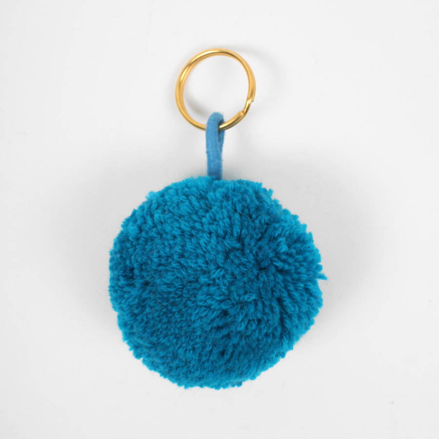 pom pom basic keyring by bohemia