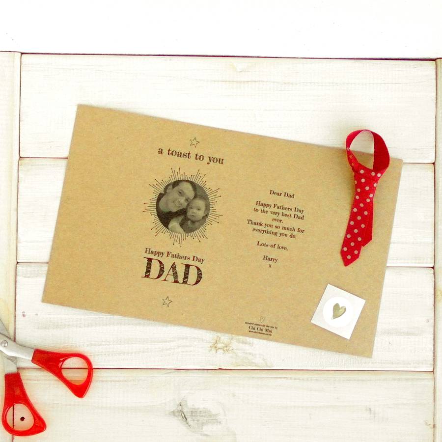a toast to you dad fathers day bottle card by chi chi moi