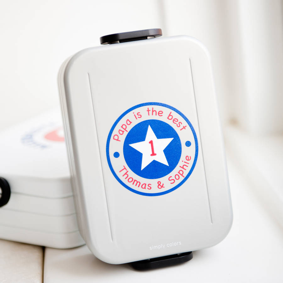 personalised dad's lunch box by simply colors