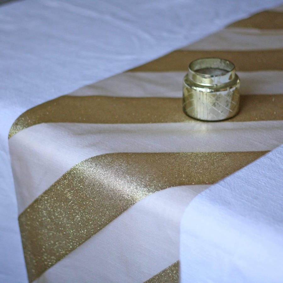 gold glitter chevron table runner 5m by the wedding of my dreams