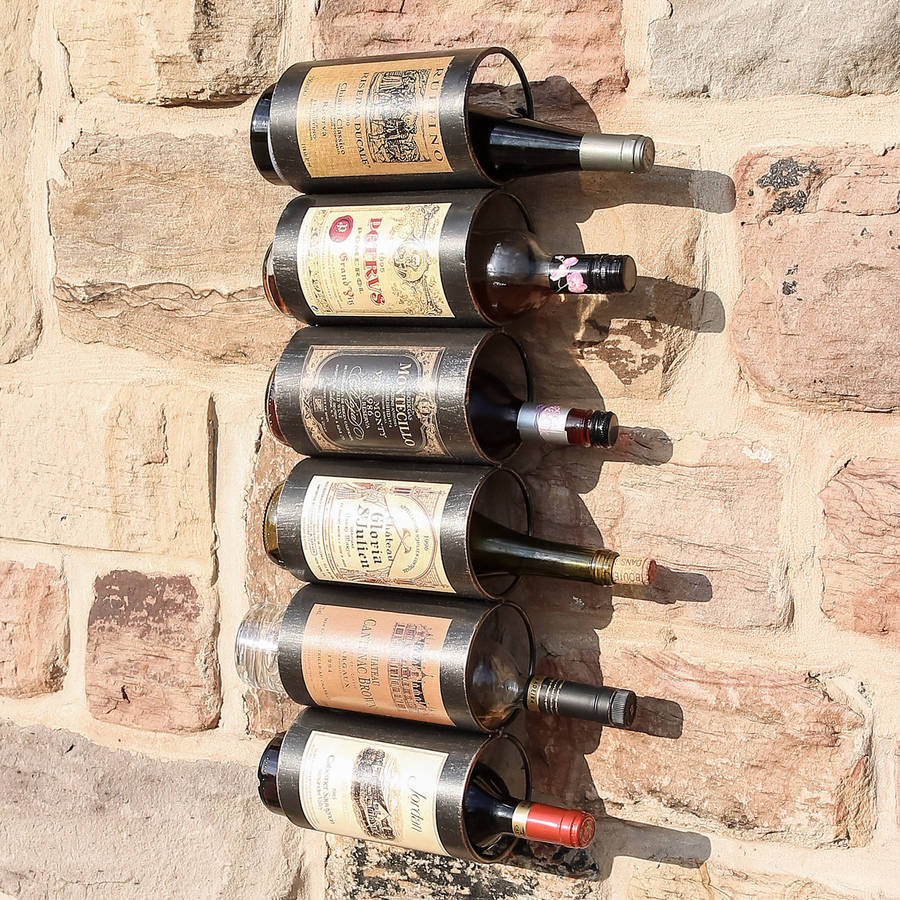 wall wine bottle holder by dibor