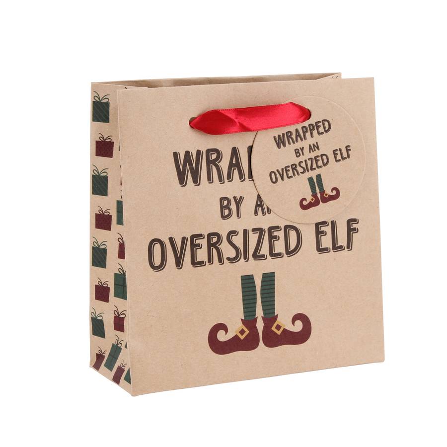 wrapped by elf christmas gift bag by the christmas home