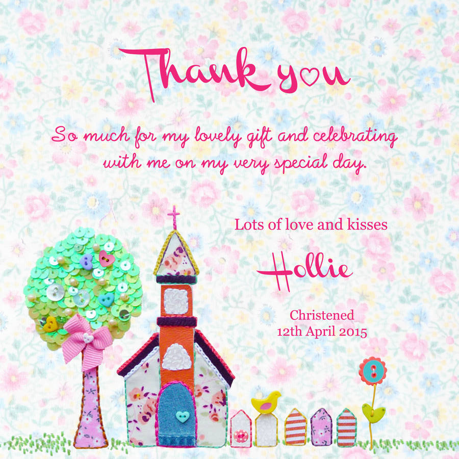 thank you christening, baptism, dedication flat cards by buttongirl designs