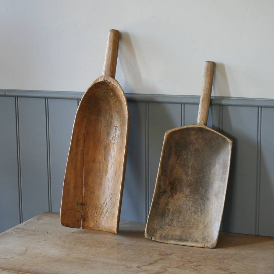 vintage wooden flour shovel by homestead store