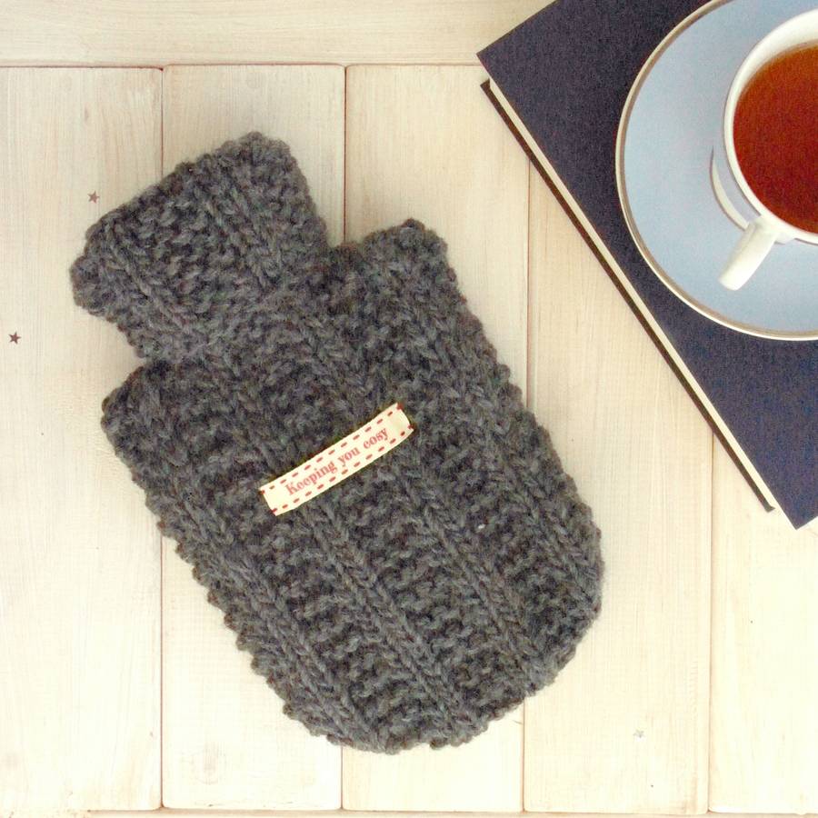 personalised mini hot water bottle and cover by chi chi moi