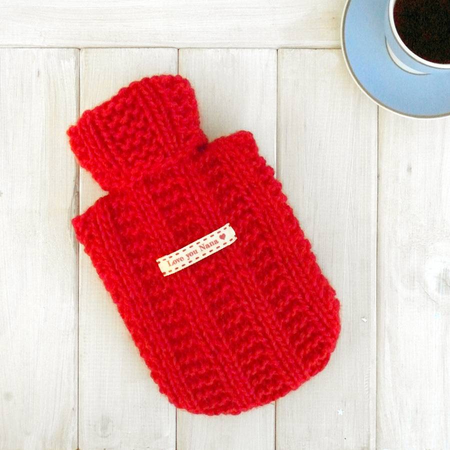 personalised mini hot water bottle and cover by chi chi moi