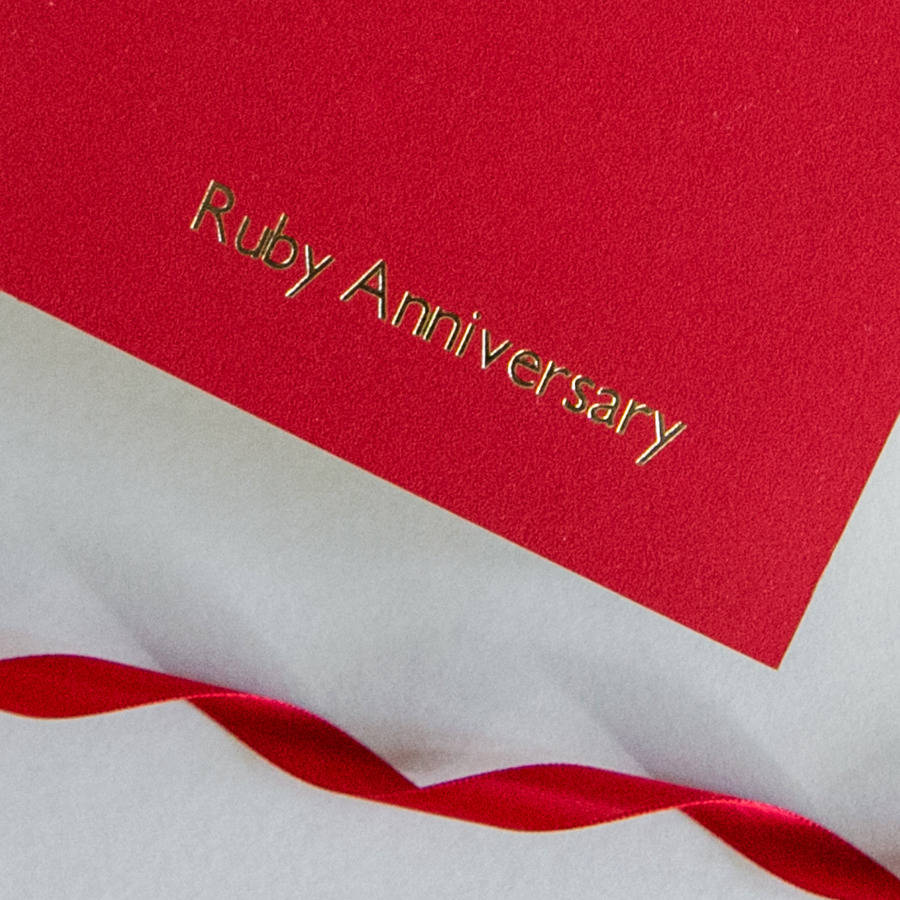 personalised ruby wedding leather photo album by begolden