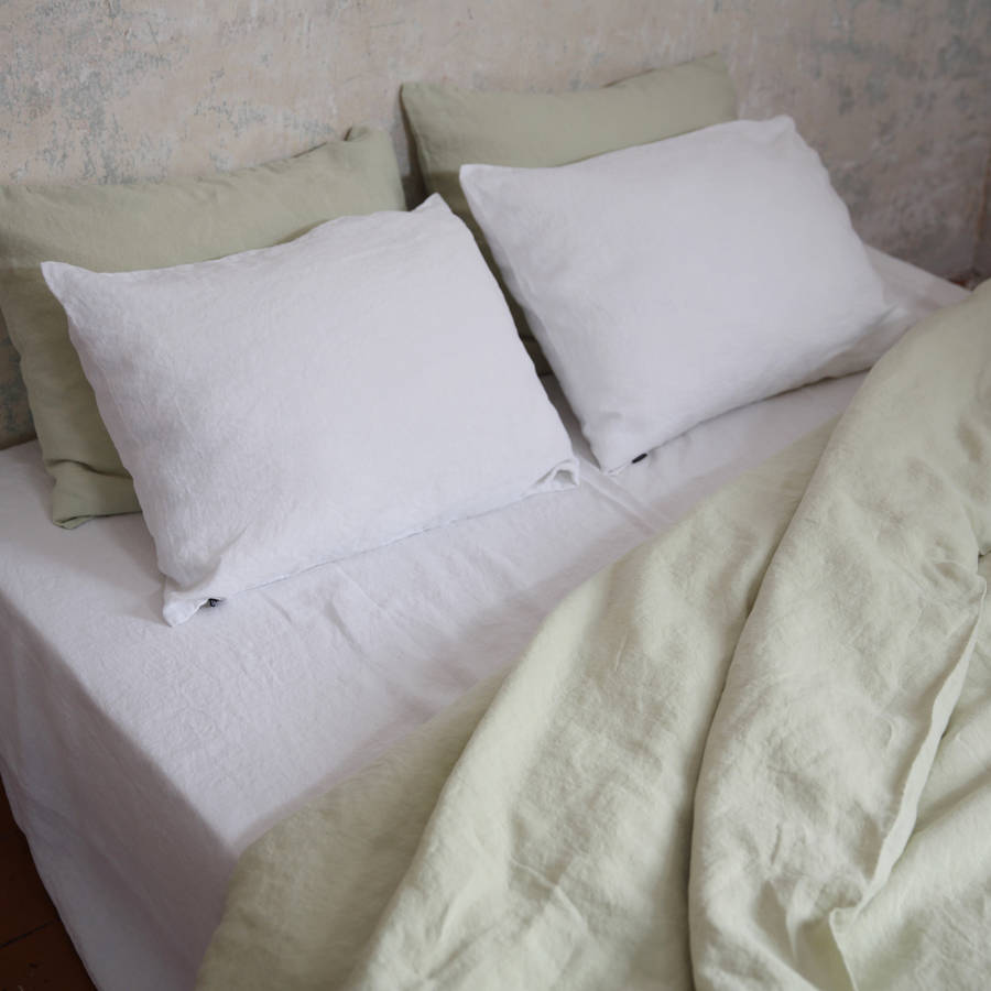 stone washed bed linen pillow case prewashed by linenme