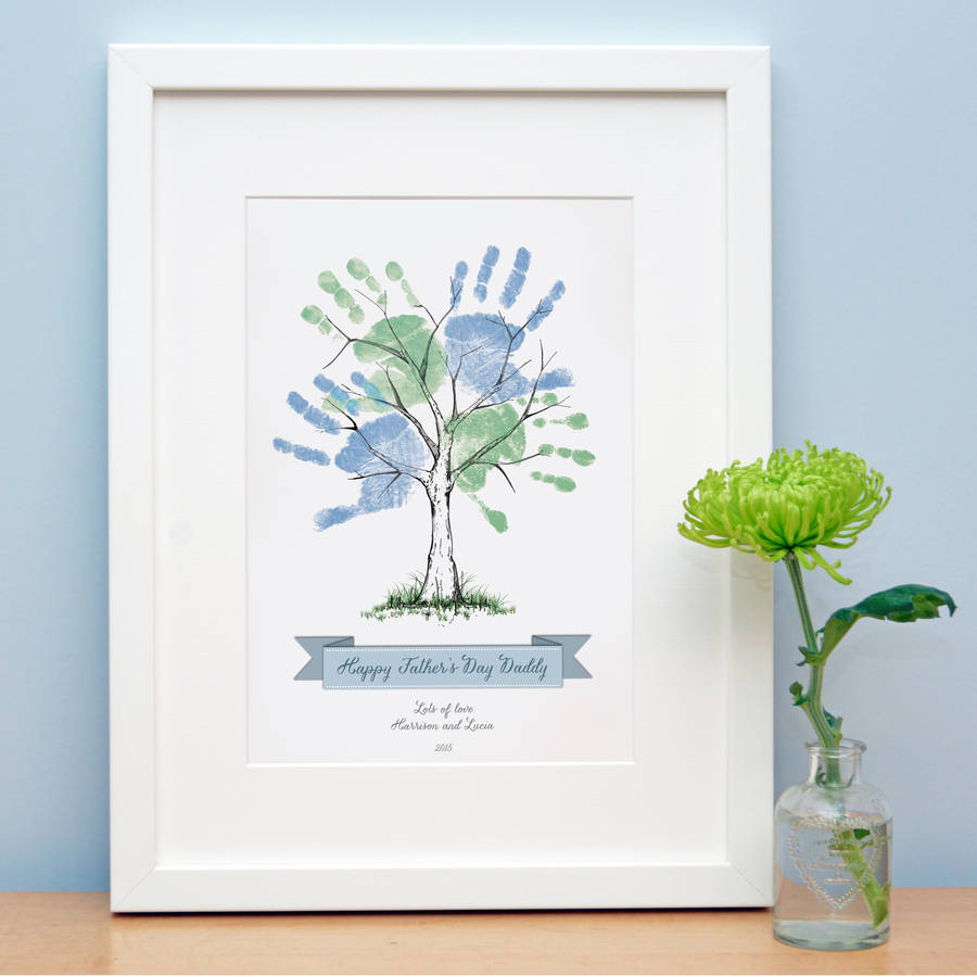 Father s Day Hand Print Tree By Lillypea Event Stationery 