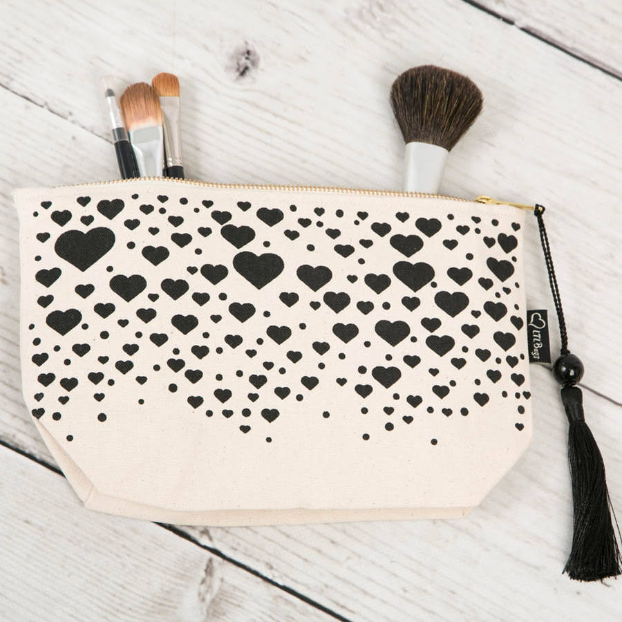love hearts make up bag by lovethelinks