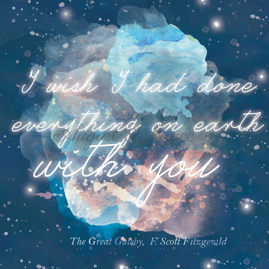 great gatsby celestial love art print 'everything' by august & grace