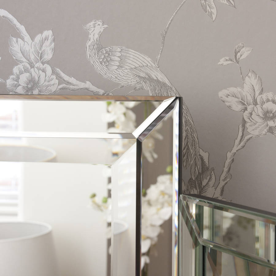 medium bevelled dressing table triple mirror by decorative mirrors