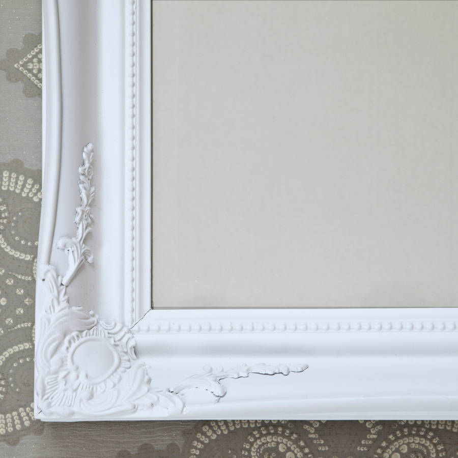 simple classic french white mirror by decorative mirrors online