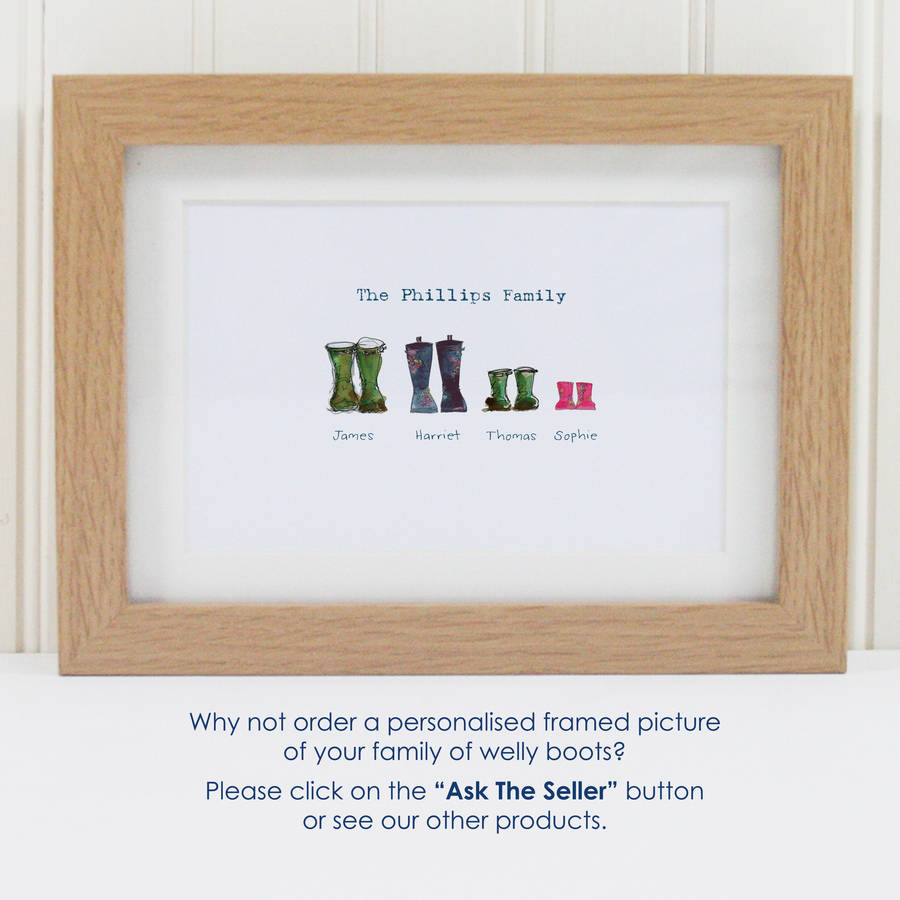 welly boot family change of address card by this is nessie