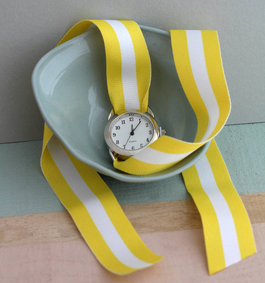 ribbon strap watch by posh totty designs interiors