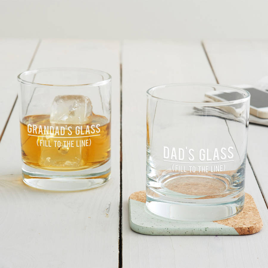 Personalised Fill To The Line Tumbler Glass By Becky Broome