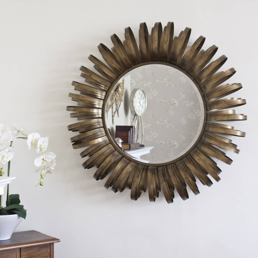 gold antiqued round metal framed mirror by decorative mirrors online