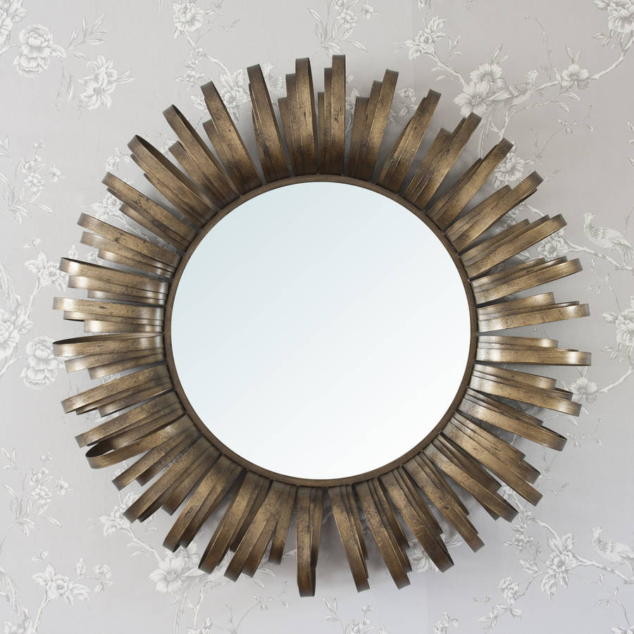 gold antiqued round metal framed mirror by decorative mirrors online