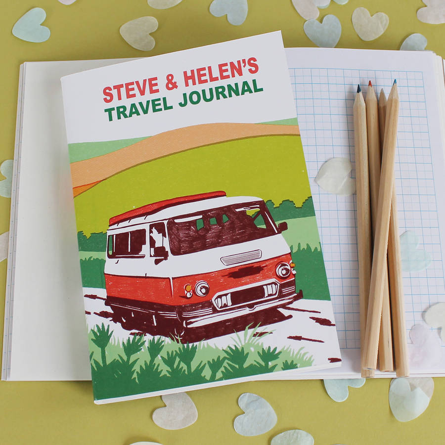 personalised campervan travel journal by sukie
