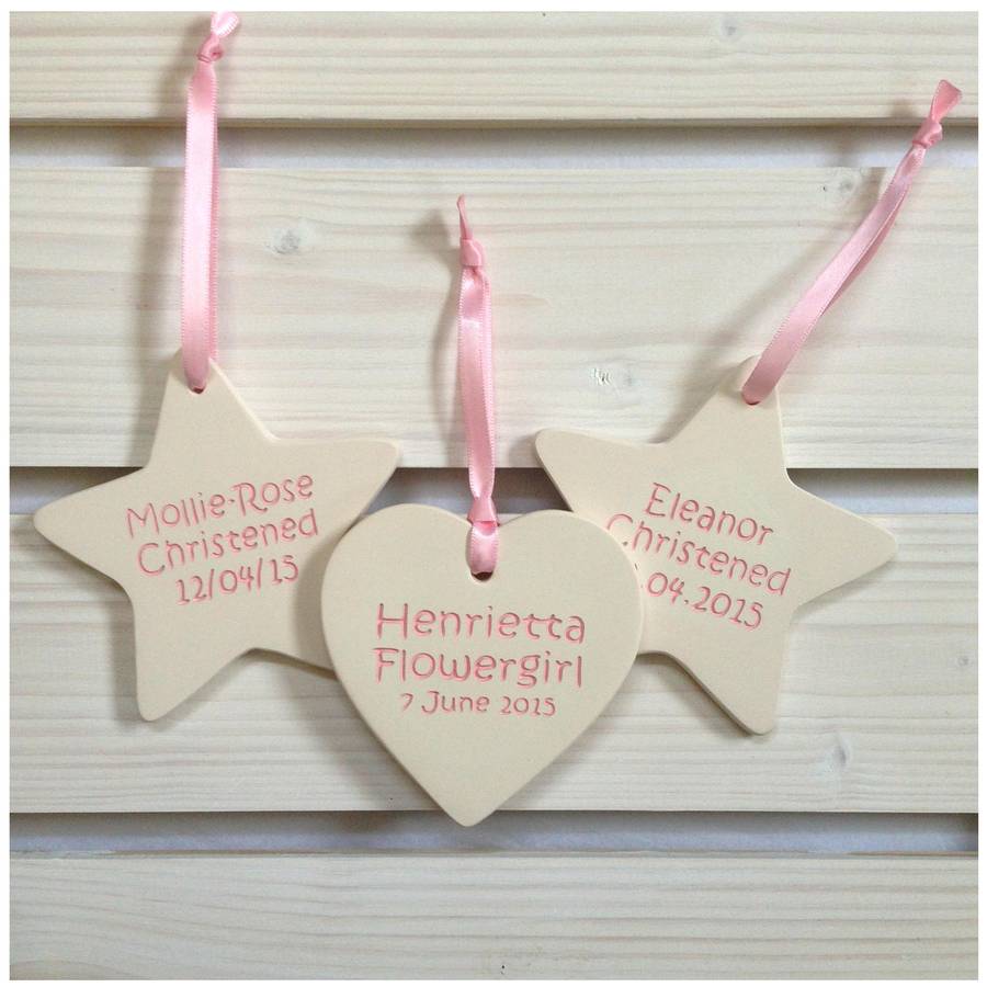 christening gift ceramic cross by rose cottage