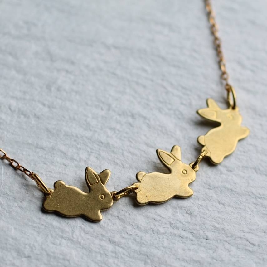 rabbit necklace by silk purse, sow's ear