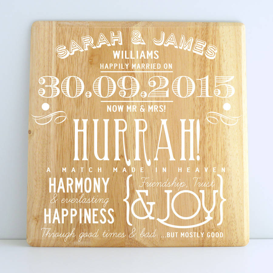 personalised wedding wooden print wedding sign gift for wedding ...
