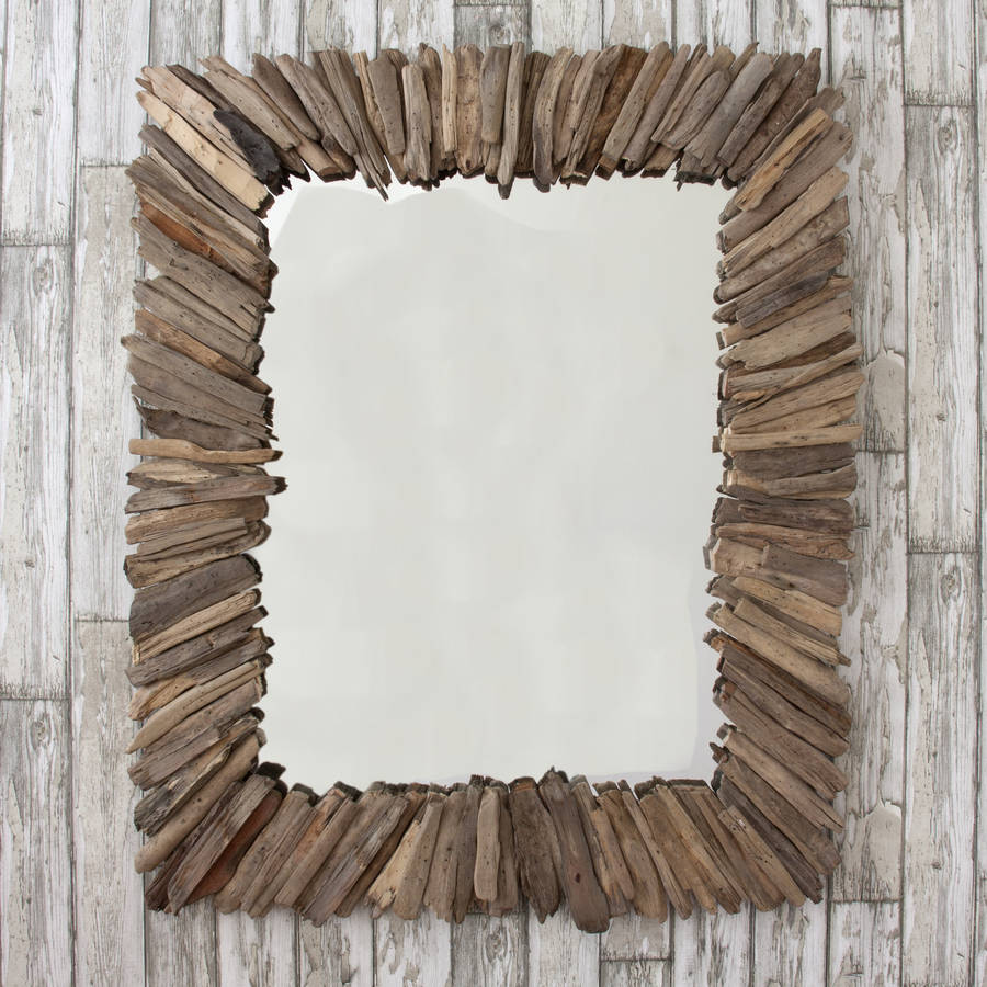 rectangular spoke driftwood mirror by decorative mirrors online
