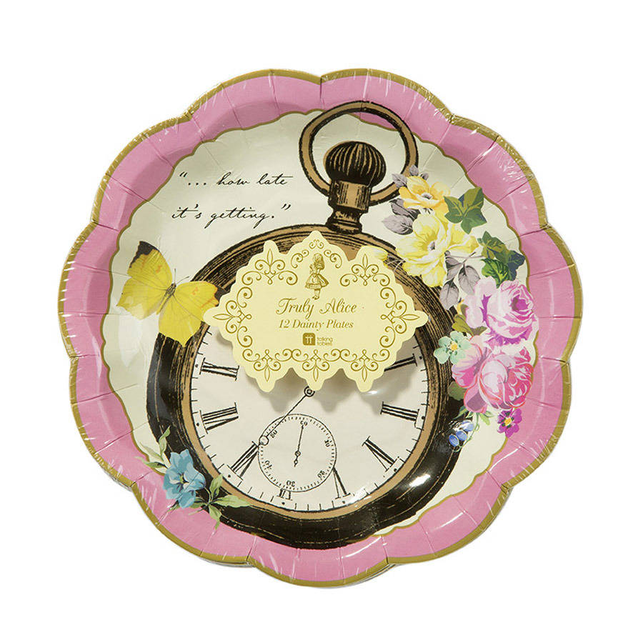 alice in wonderland tea plates by postbox party
