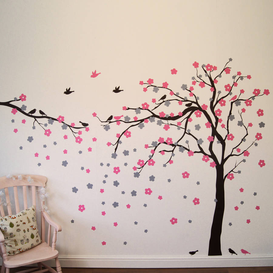 original_floral blossom tree wall stickers