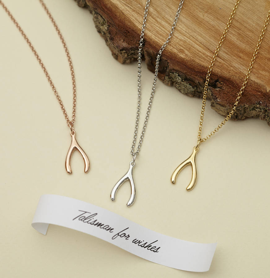 wishbone necklace for luck by muru talisman