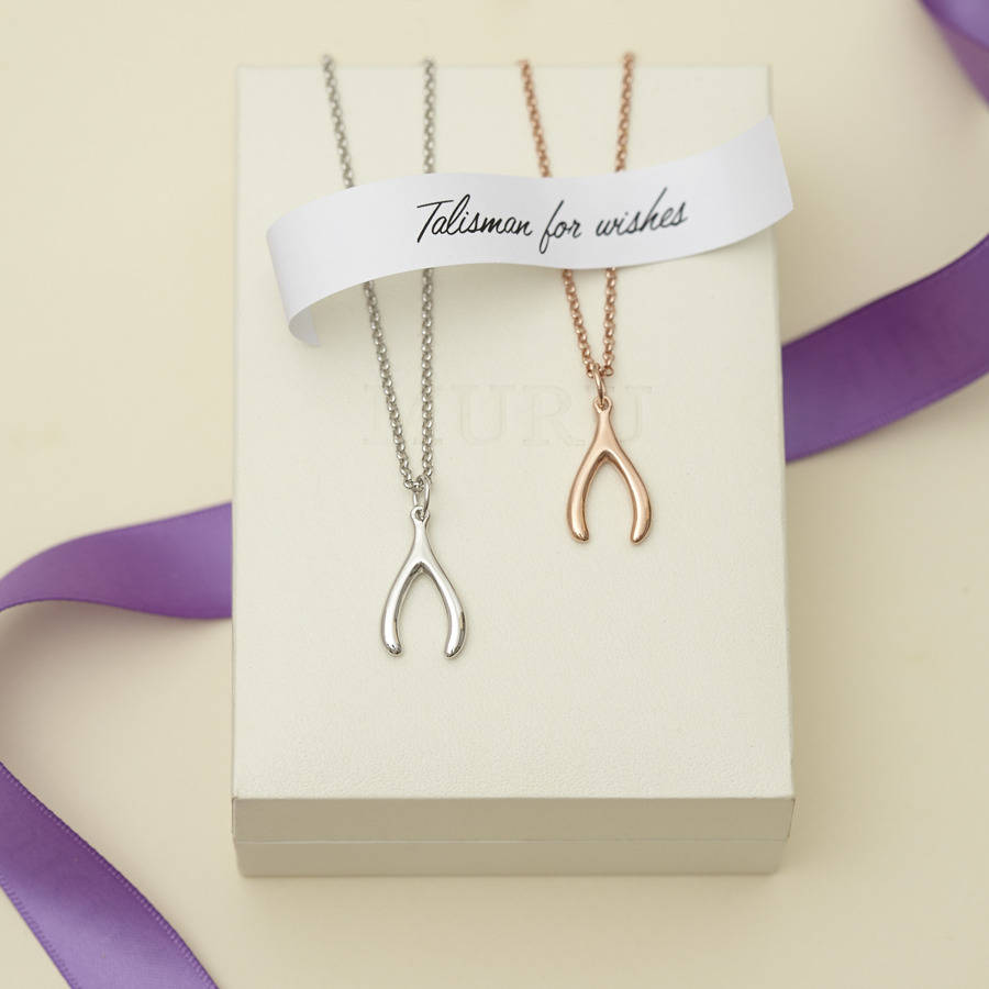 wishbone necklace for luck by muru talisman
