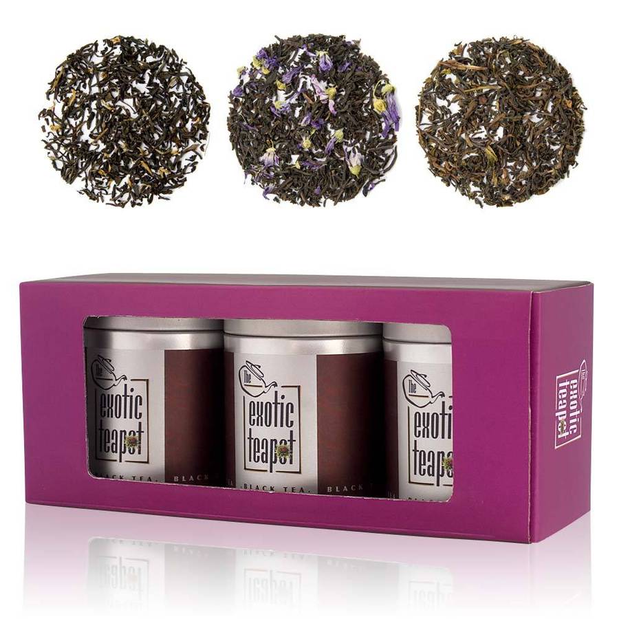 black tea triple selection gift box by the exotic teapot