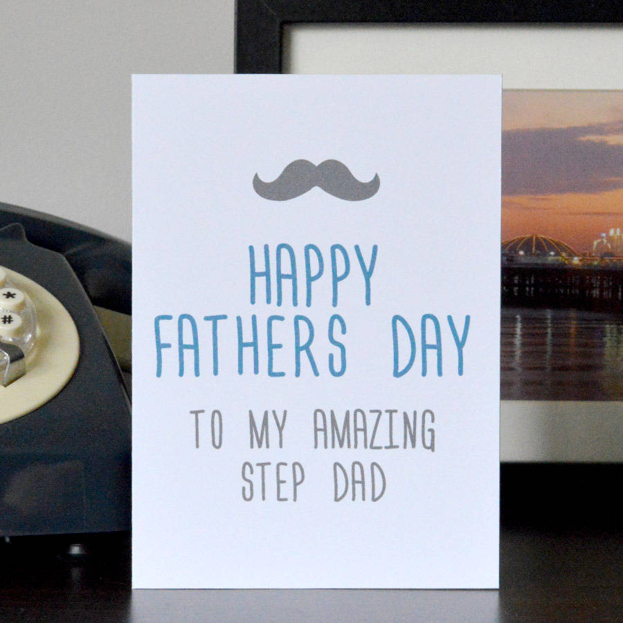 Amazing Step Dad Fathers Day Card By Pink And Turquoise