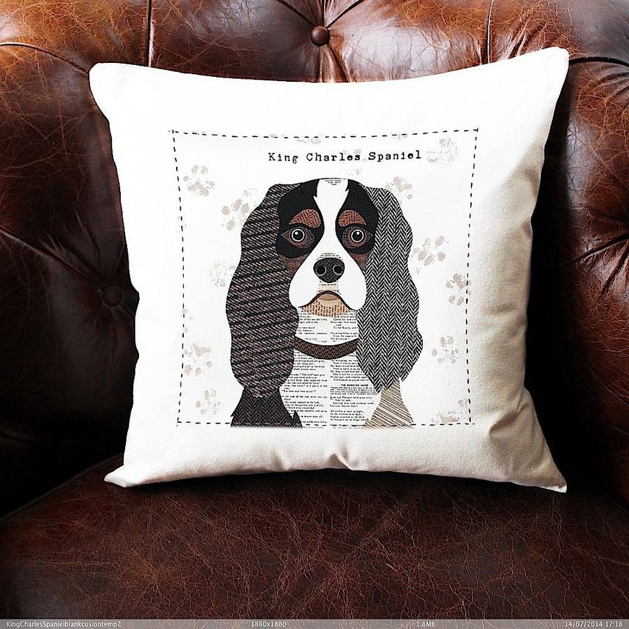 king charles spaniel cushion