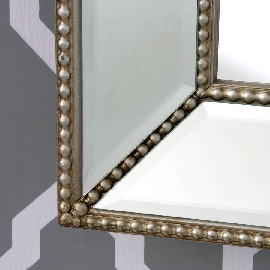 beaded champagne silver or gold mirror by decorative mirrors online