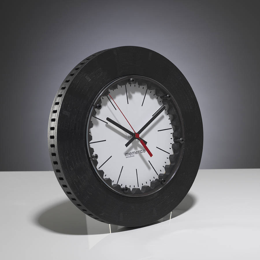 formula one brake disc clock by memento exclusives