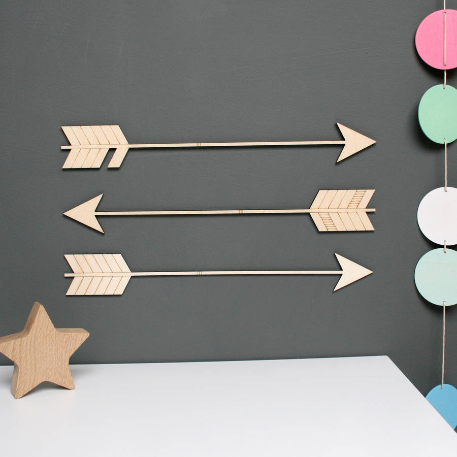 wooden arrow wall decoration by modo creative