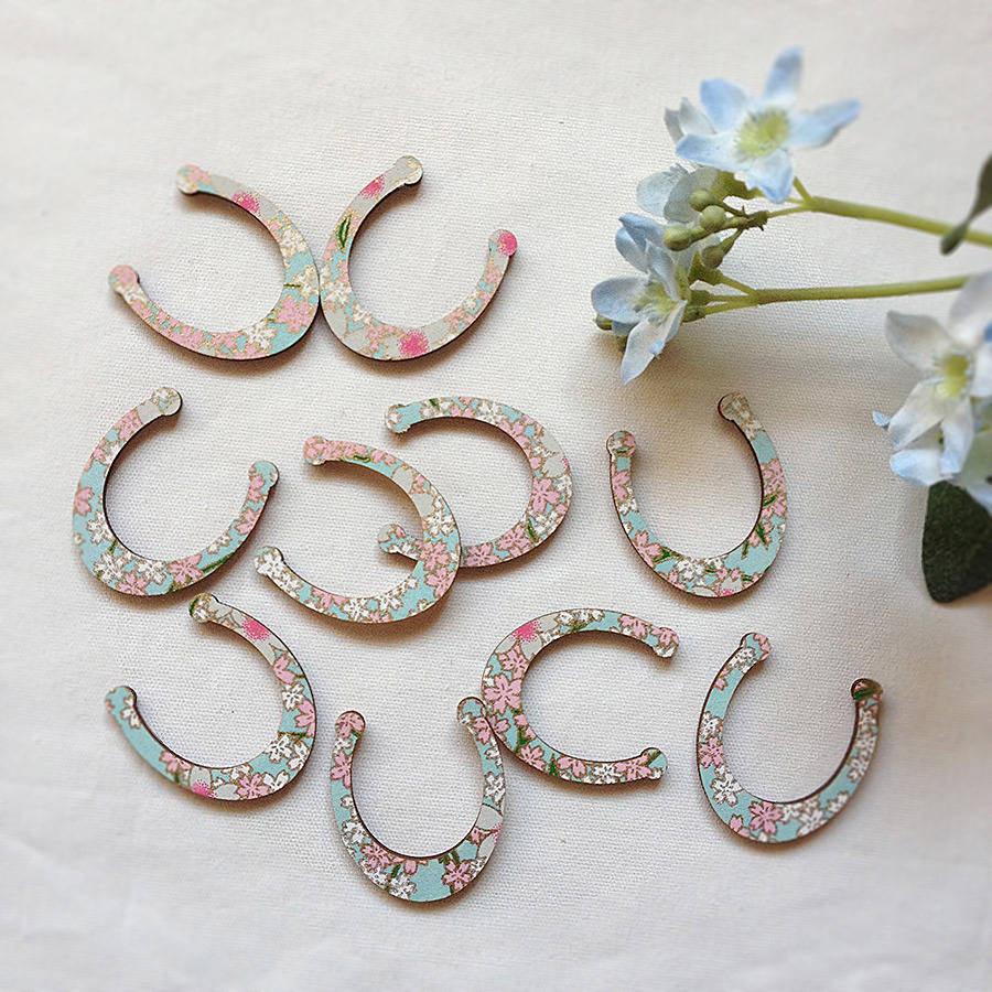 wedding floral mini papered horseshoes by artcuts