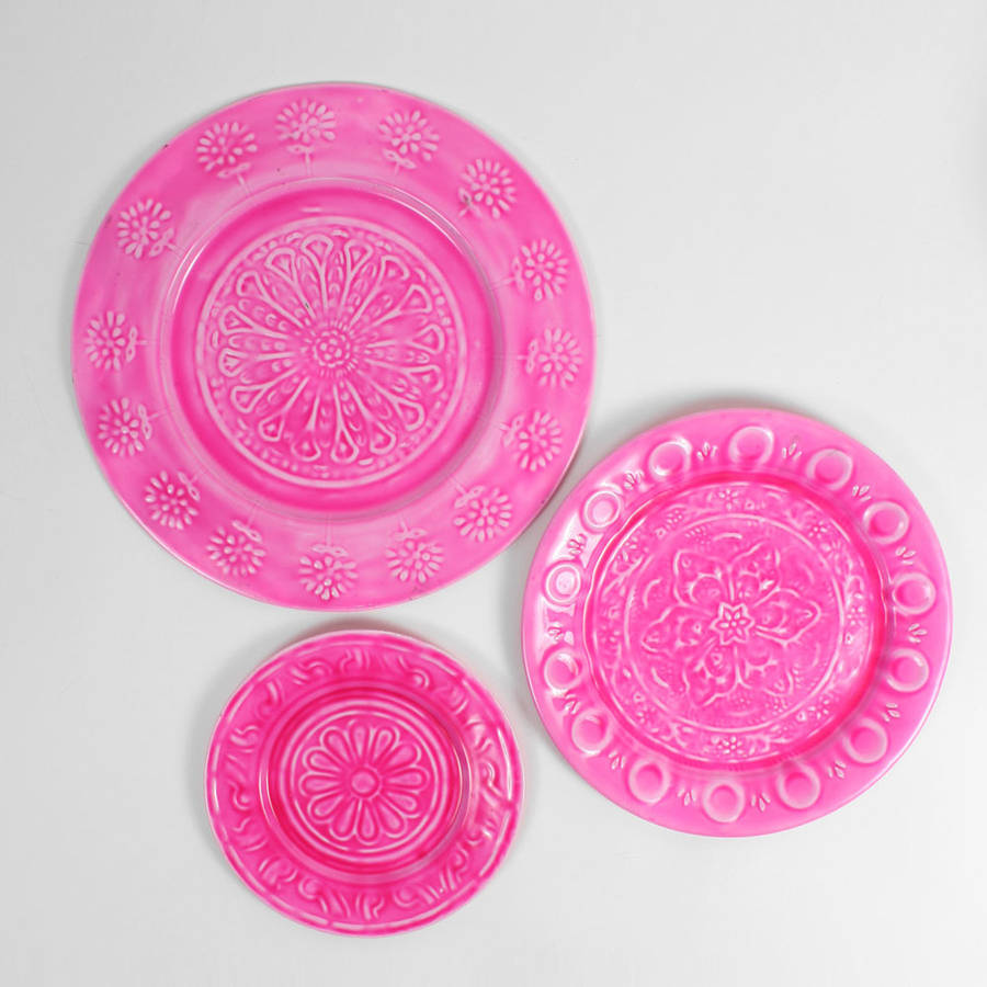 embossed enamel plate by bohemia