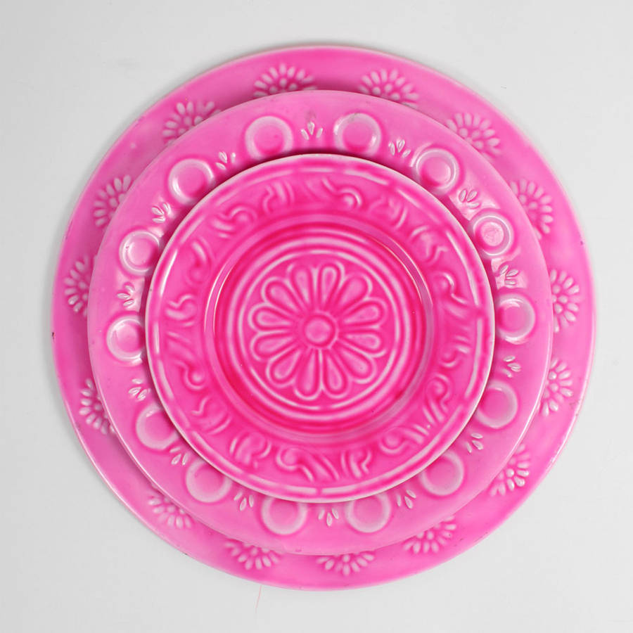 embossed enamel plate by bohemia