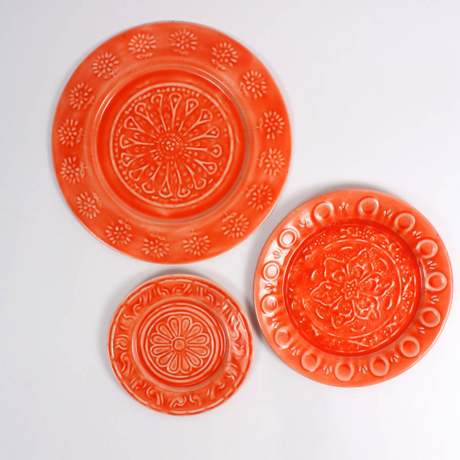embossed enamel plate by bohemia