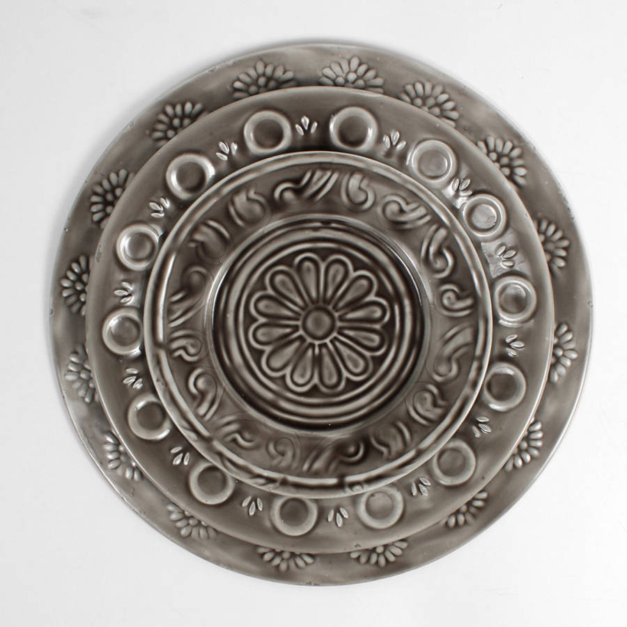 embossed enamel plates by bohemia