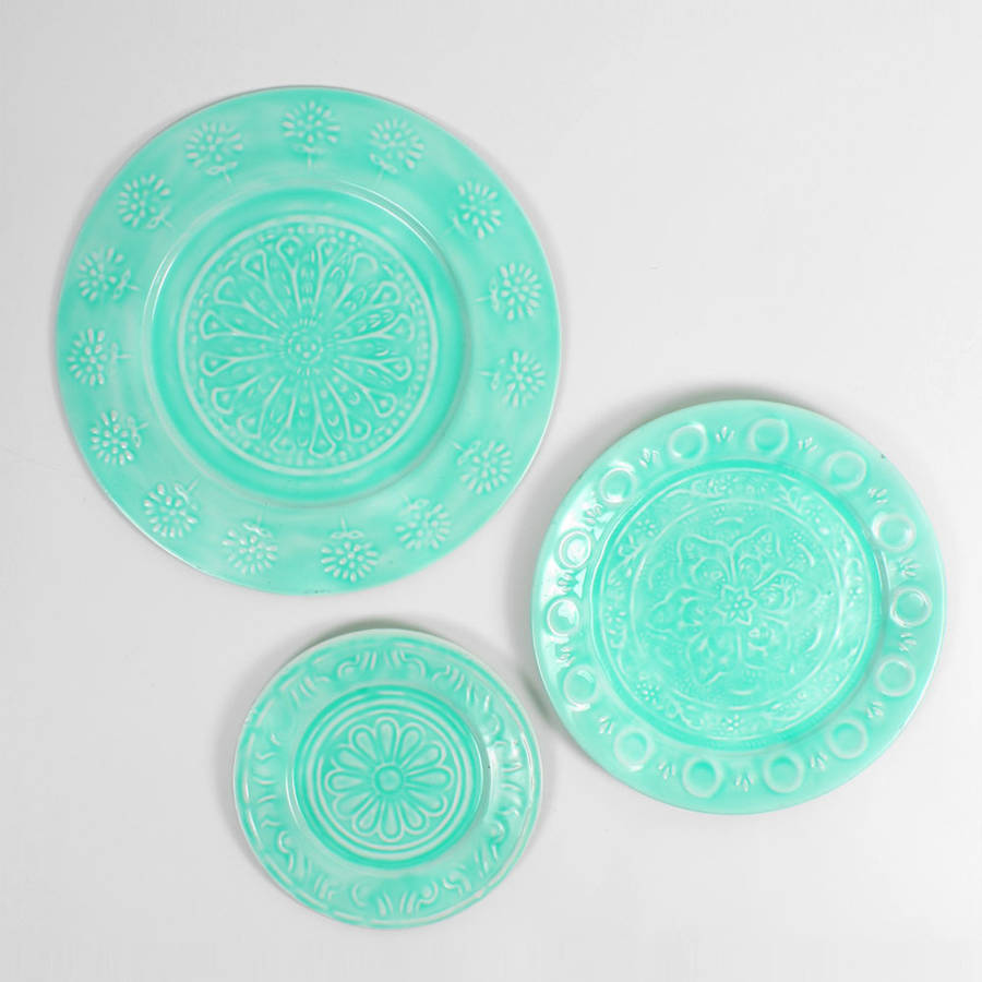 embossed enamel plate by bohemia