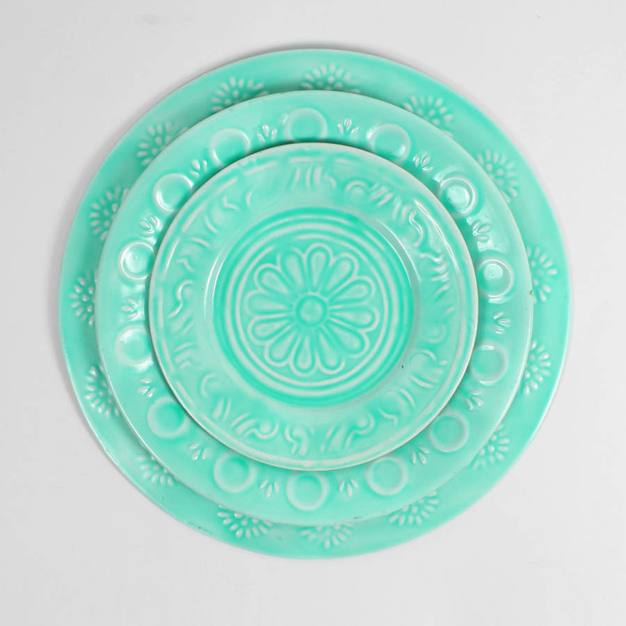 embossed enamel plate by bohemia