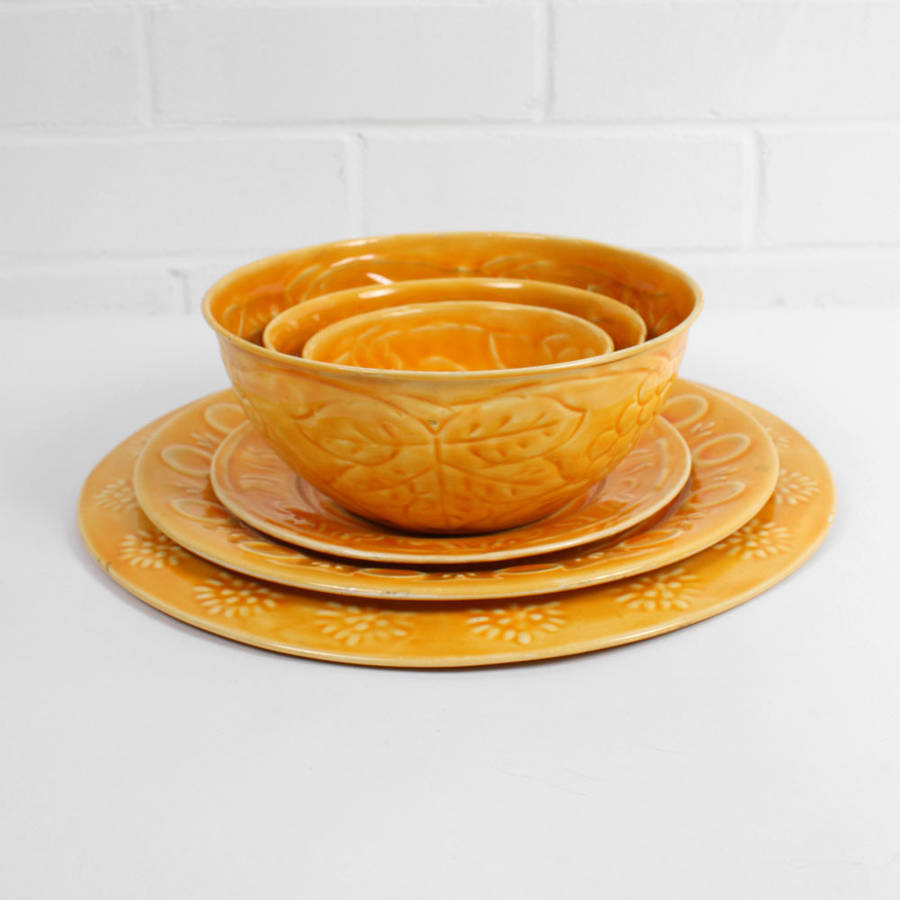 embossed enamel plates by bohemia