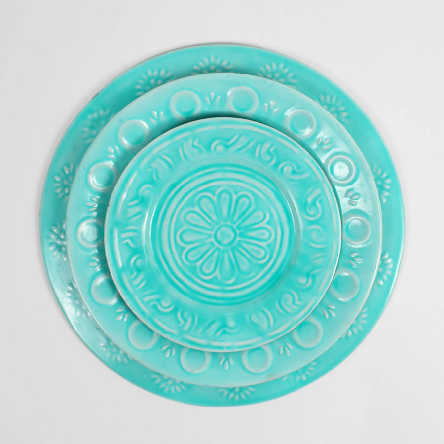 embossed enamel plates by bohemia