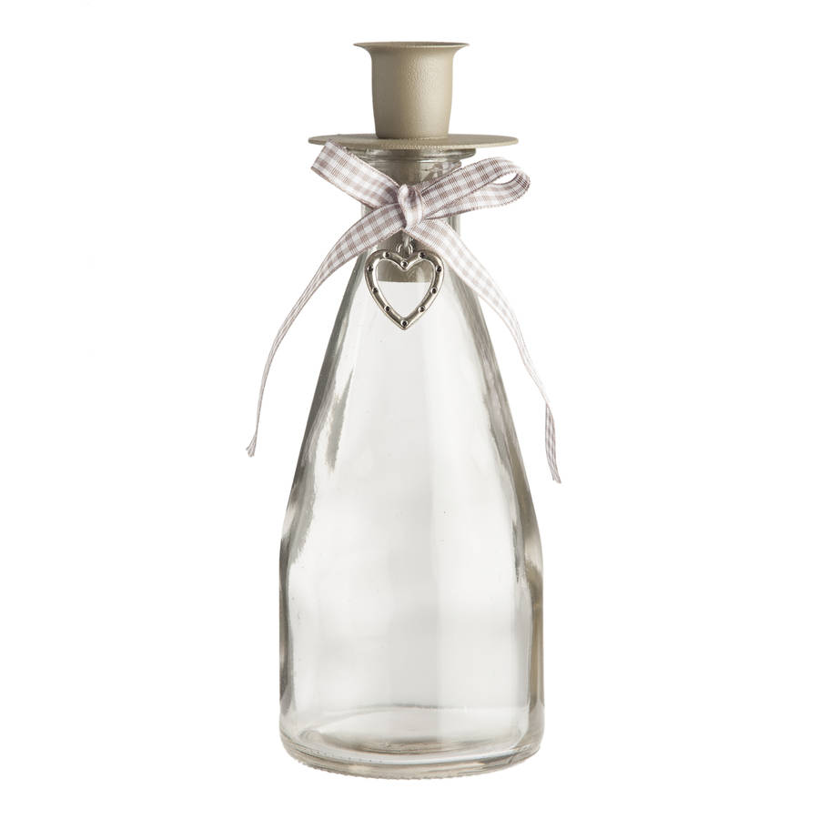 glass bottle candle holder by the christmas home