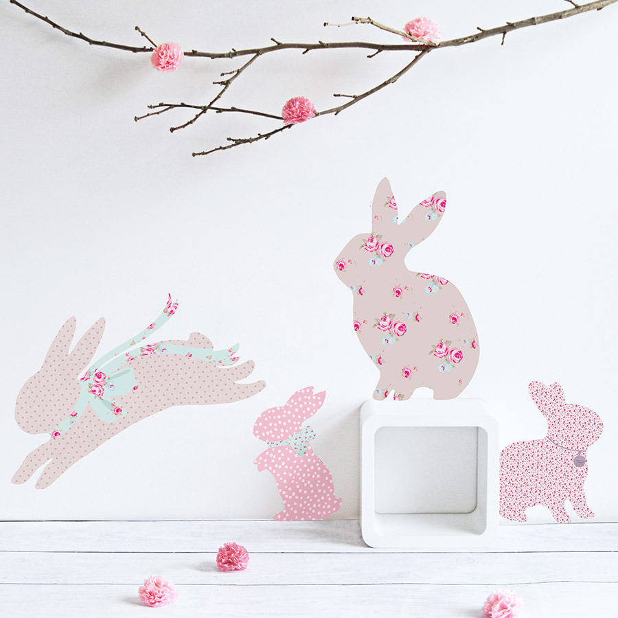 Children's rabbit wall stickers by koko kids 